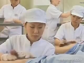 Japanilainen sairaanhoitaja työskentely karvainen peniksen, vapaa seksi elokuva b9
